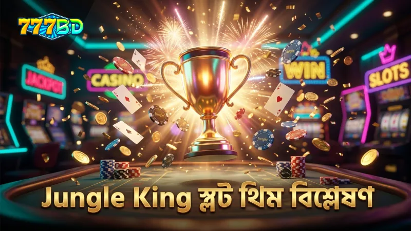 Jungle King স্লটের অ্যাডভেঞ্চার থিম এবং ডিজাইন বিশ্লেষণ।